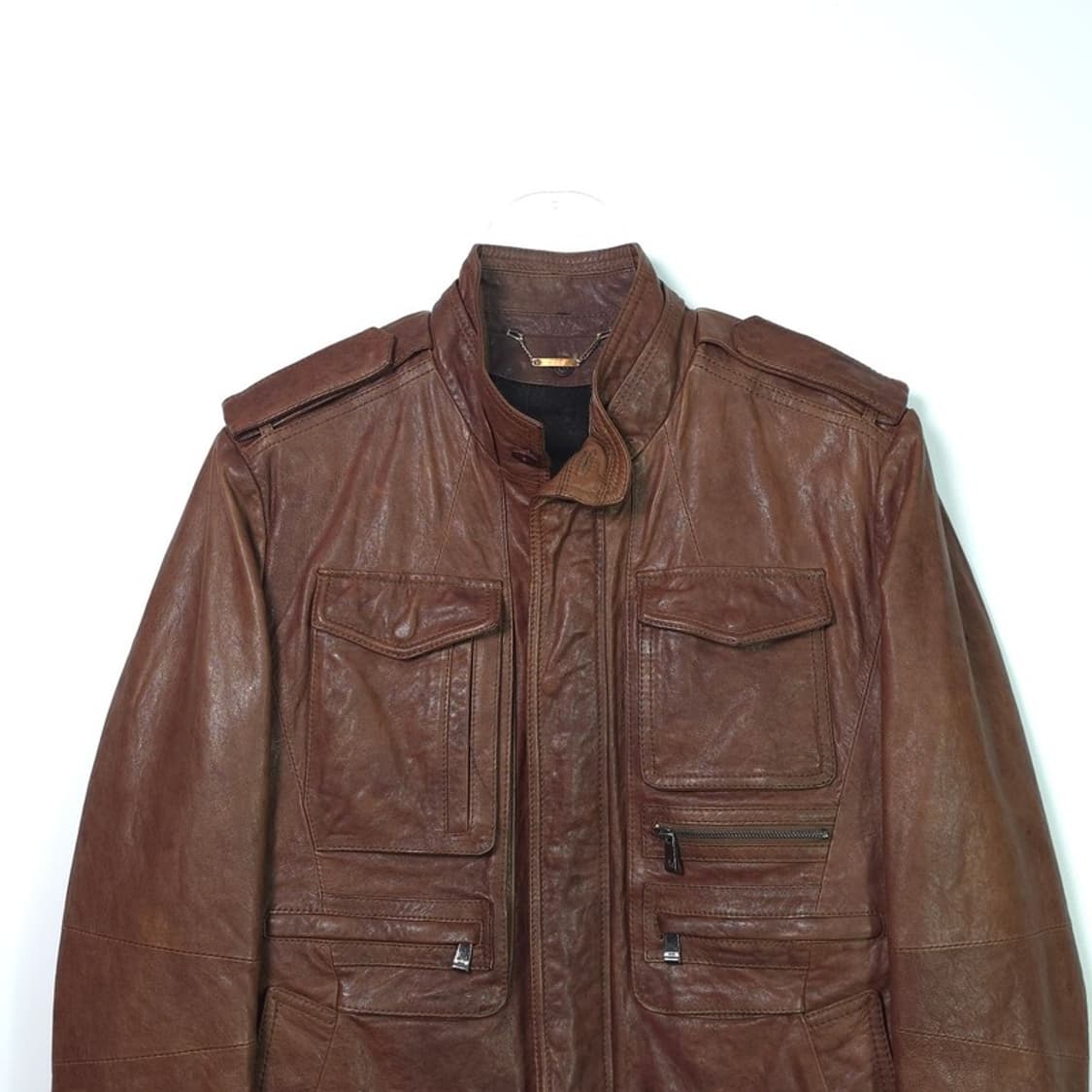 ANDZ 양가죽 퍼안감 브라운 레더 자켓 L 상품이미지3