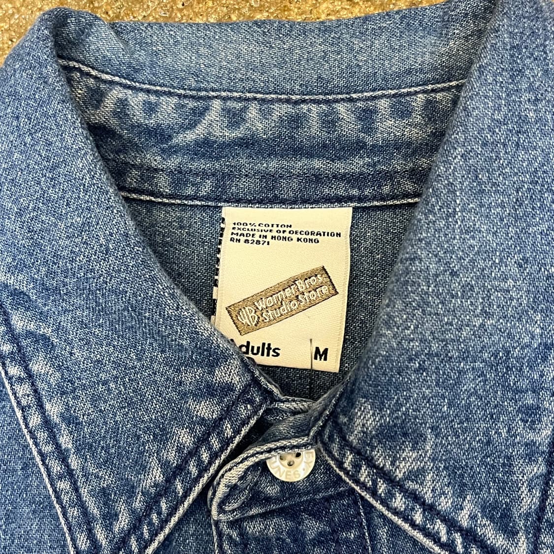 미국빈티지 루니툰 데피덕 데님 셔츠 청남방 상품이미지7