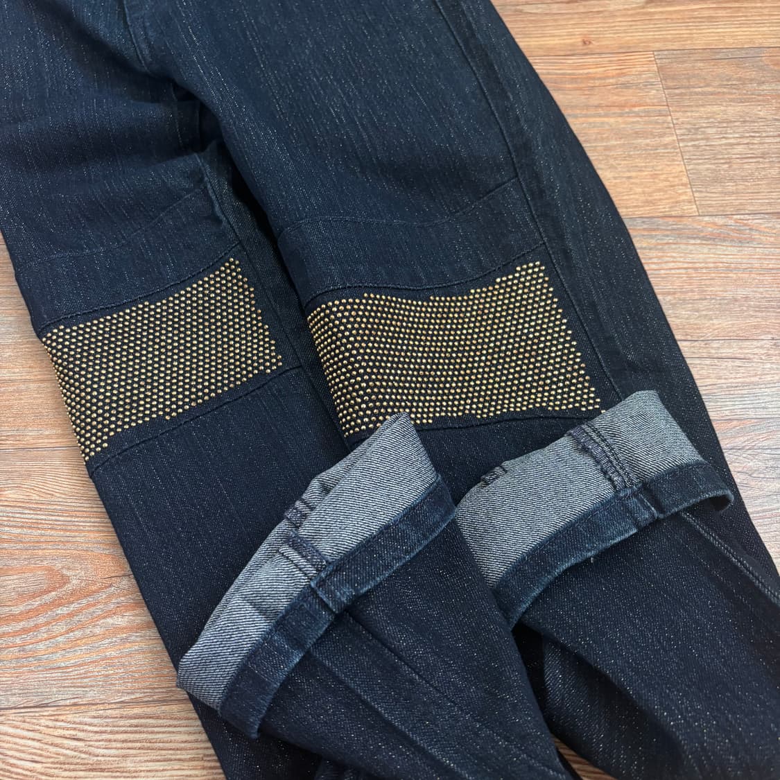제임스진 정품 더블니 스터드 26 슬림 데님 청바지 스판 펄사 상품이미지4