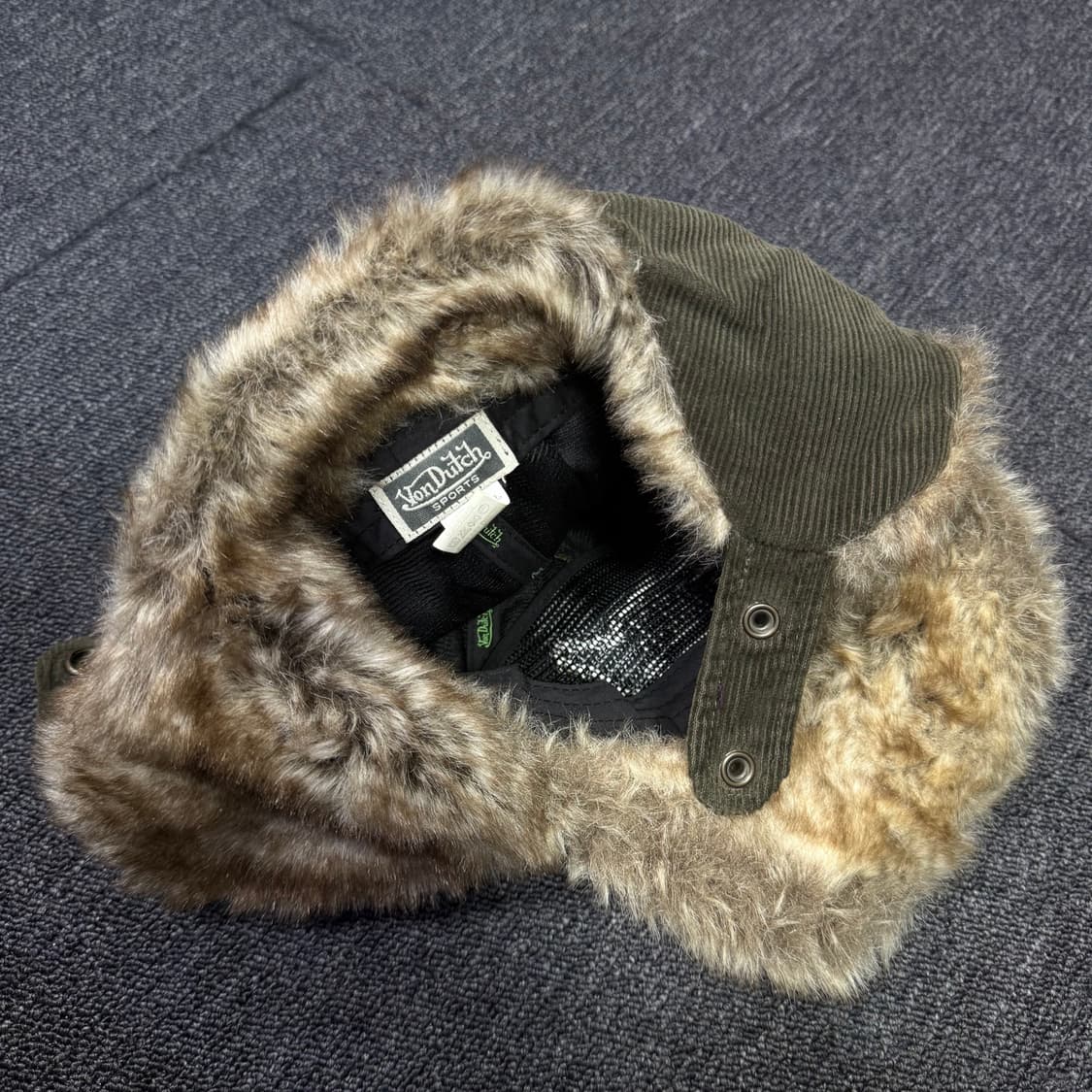 본더치 유니크 코듀로이 털 카키 트루퍼햇 볼캡  상품이미지9