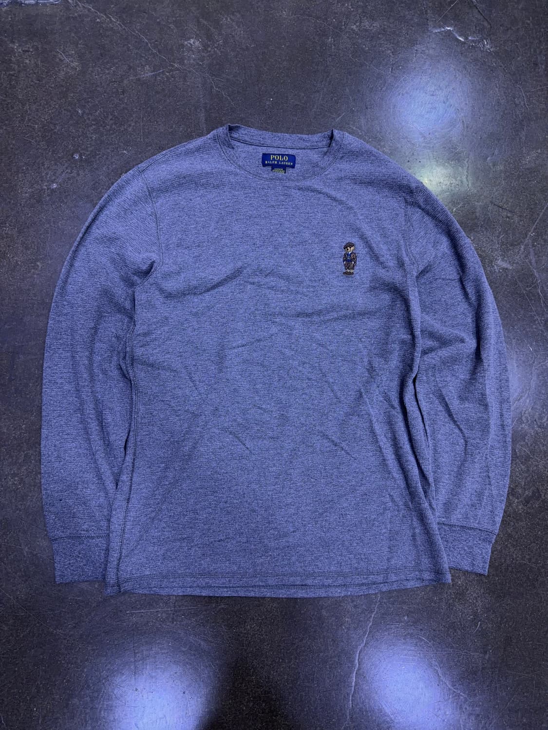 폴로 랄프로렌 폴로베어 자수 와플 긴팔 티셔츠 그레이 L 상품이미지1