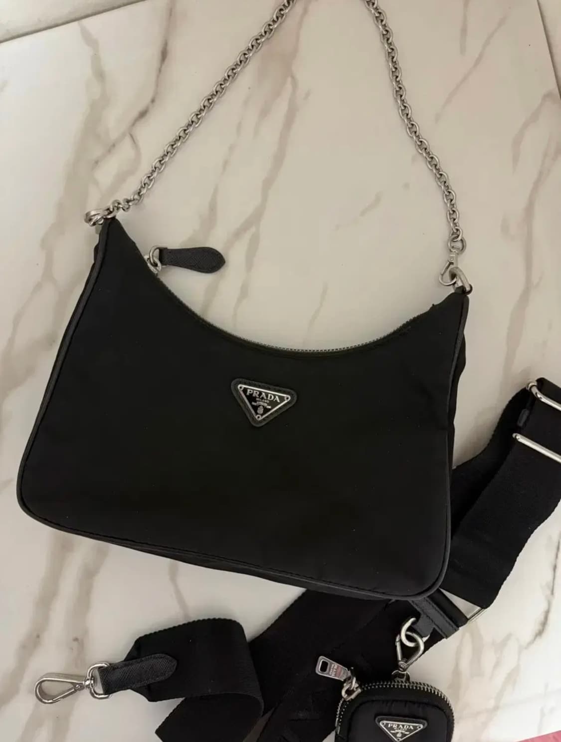 프라다 2005 리나일론 테수토 체인 호보백 크로스백 상품이미지4