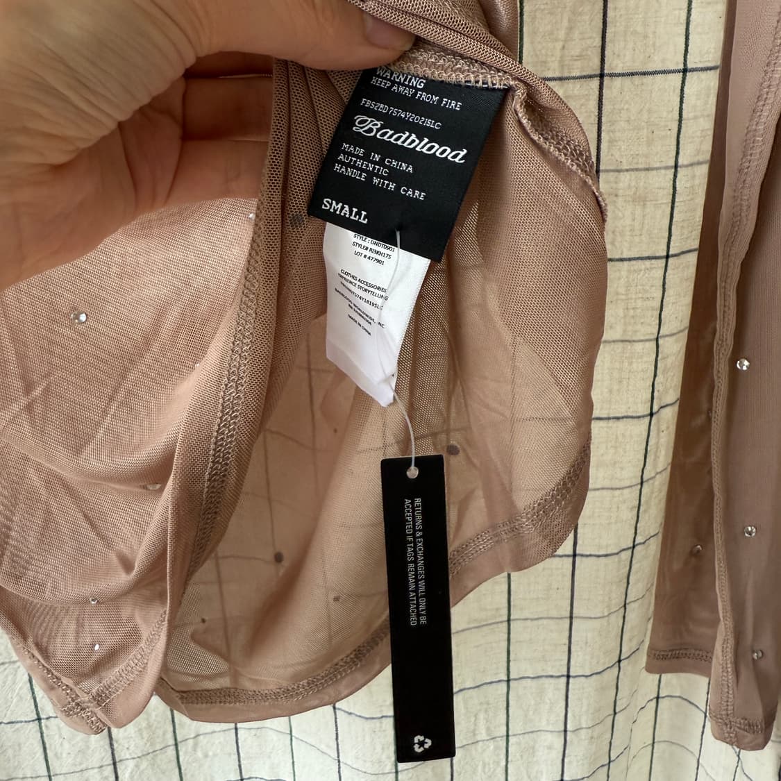 배드블러드 메쉬 큐빅 탑(택째 새상품) 상품이미지4