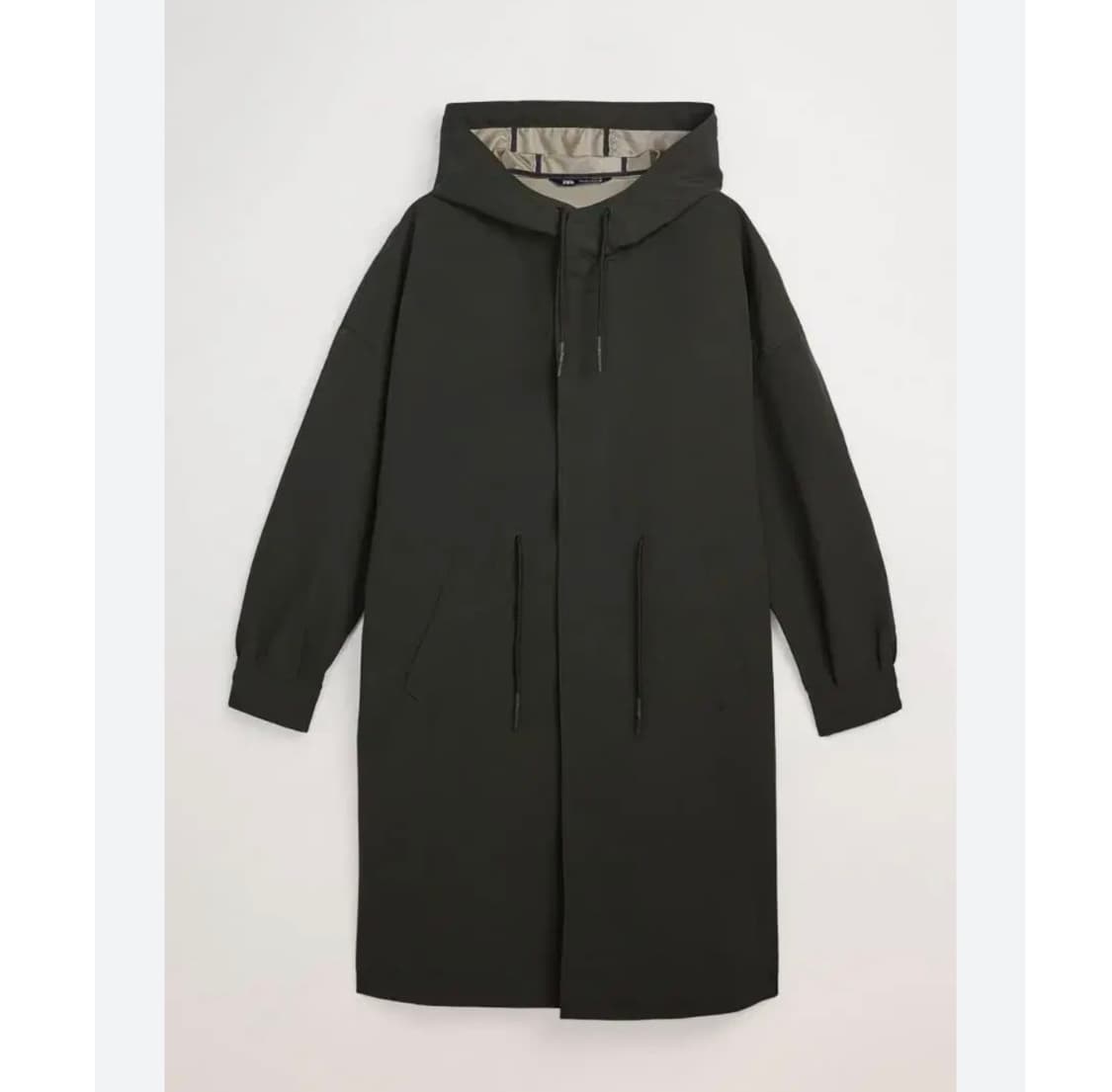 L) ZARA 자라 방수소재 후드 야상자켓 코트 점퍼 상품이미지2