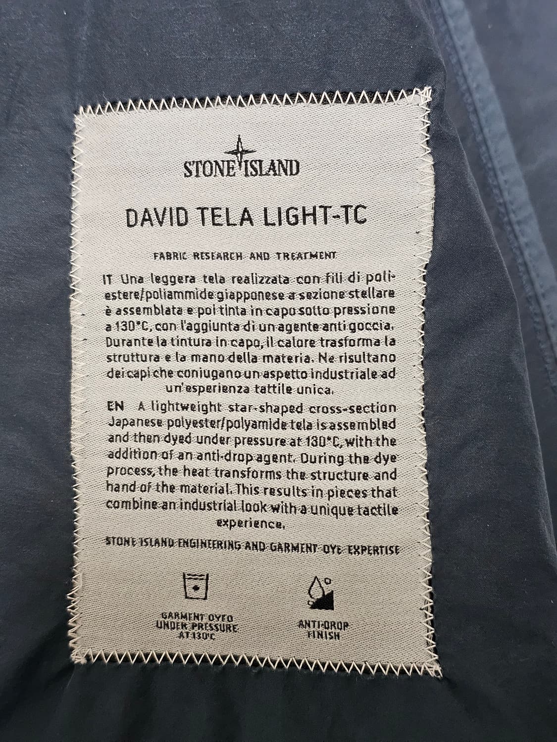 스톤아일랜드 DAVID TELA LIGHT-TC 자켓 상품이미지9