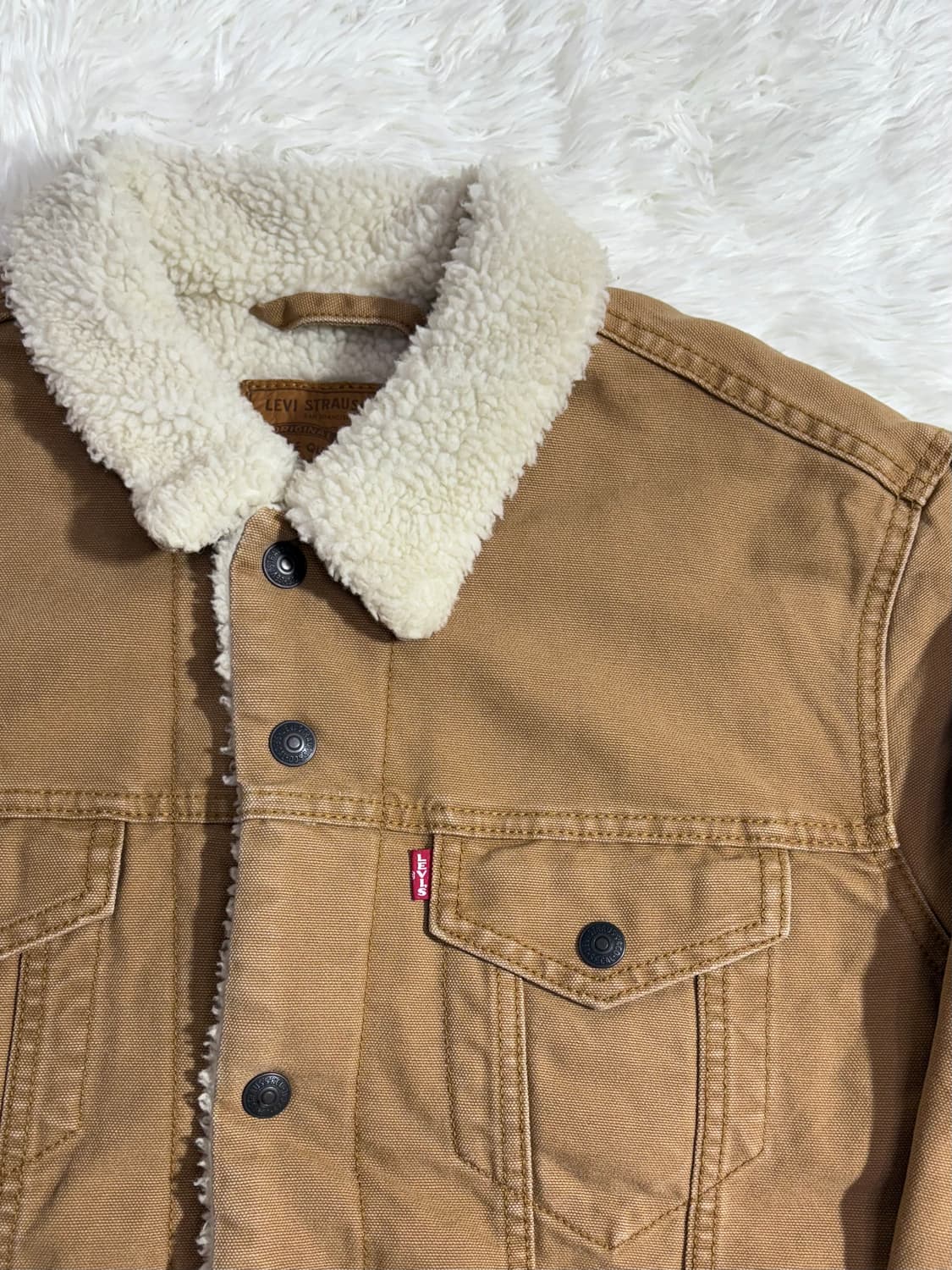 리바이스 베이지 양털 데님 자켓  상품이미지4