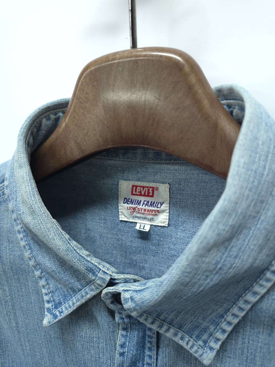 리바이스 데님 셔츠 재팬빈티지 스카이블루 100~105 상품이미지5