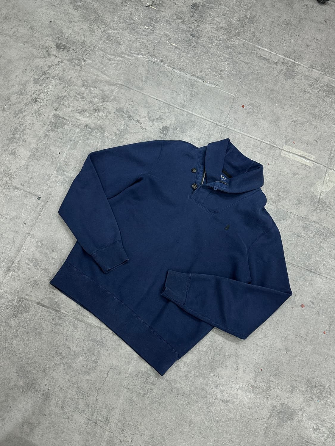 폴로 숄카라 맨투맨 네이비 상품이미지1