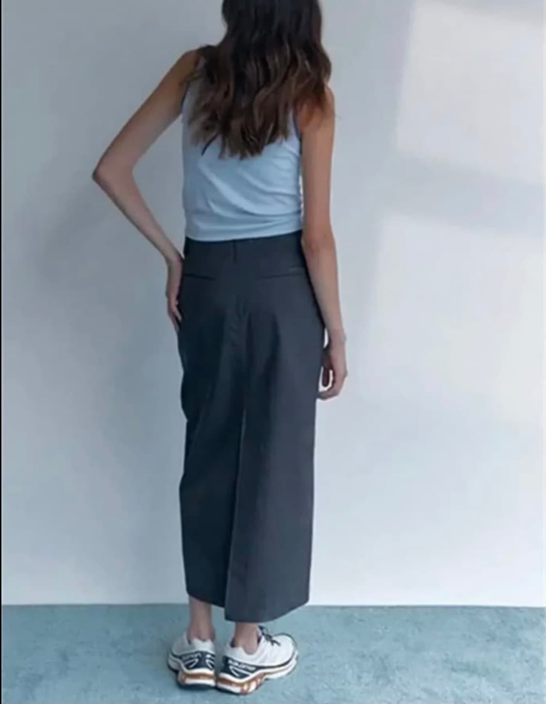 로우클래식 페이퍼 롱 스커트 s 상품이미지2