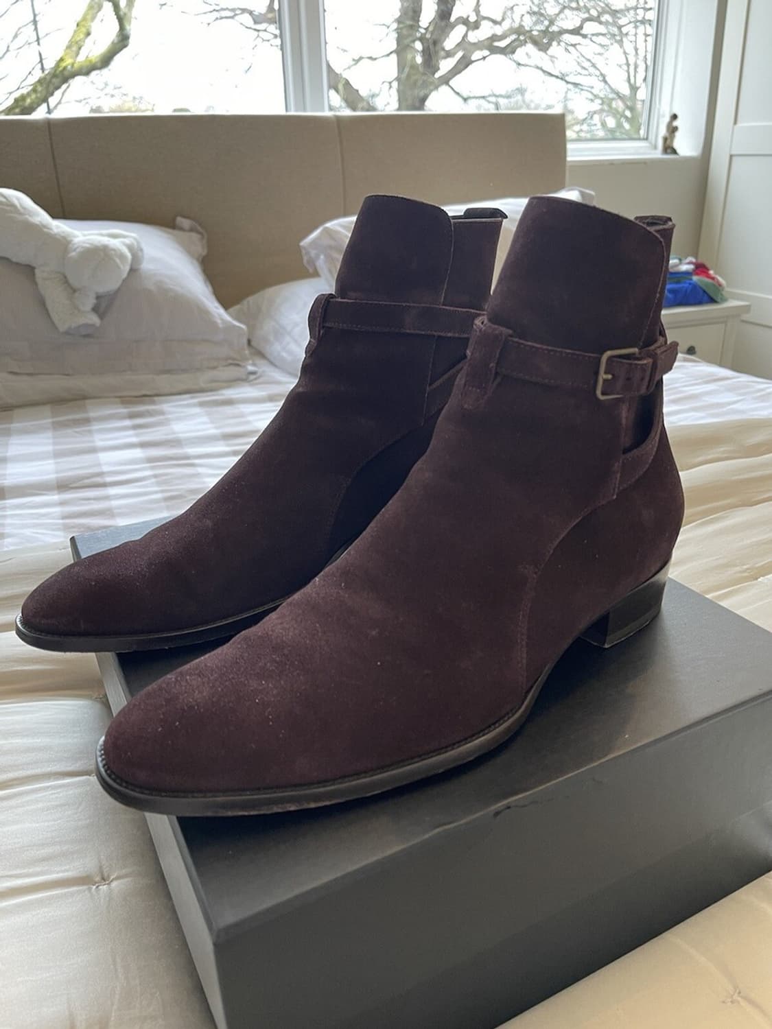 생로랑 조드퍼 스웨이드 부츠 39 1/2 (255) 상품이미지1