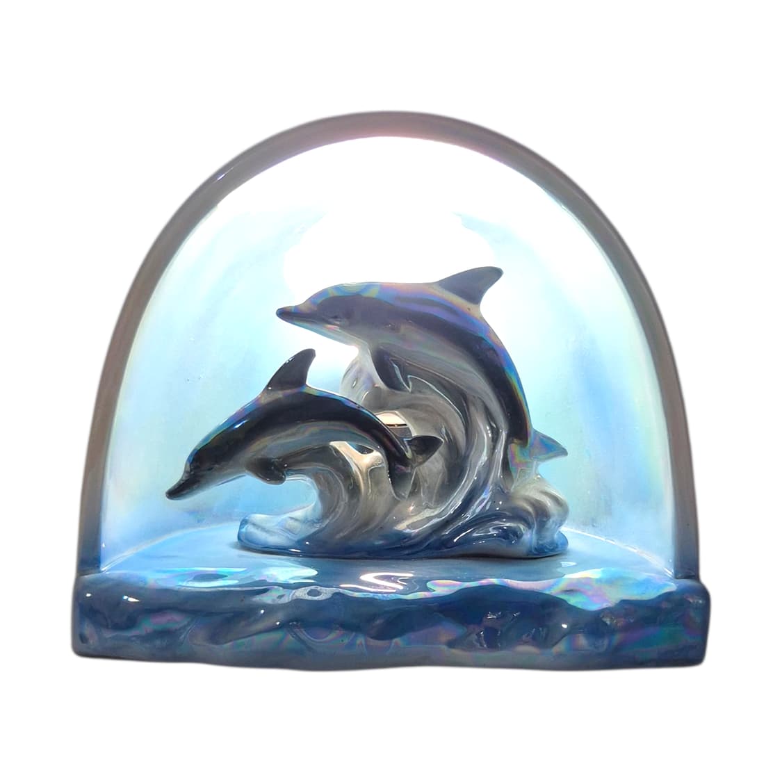 80s 가토 공예 헤엄 돌고래 오로라 돔 램프 상품이미지1