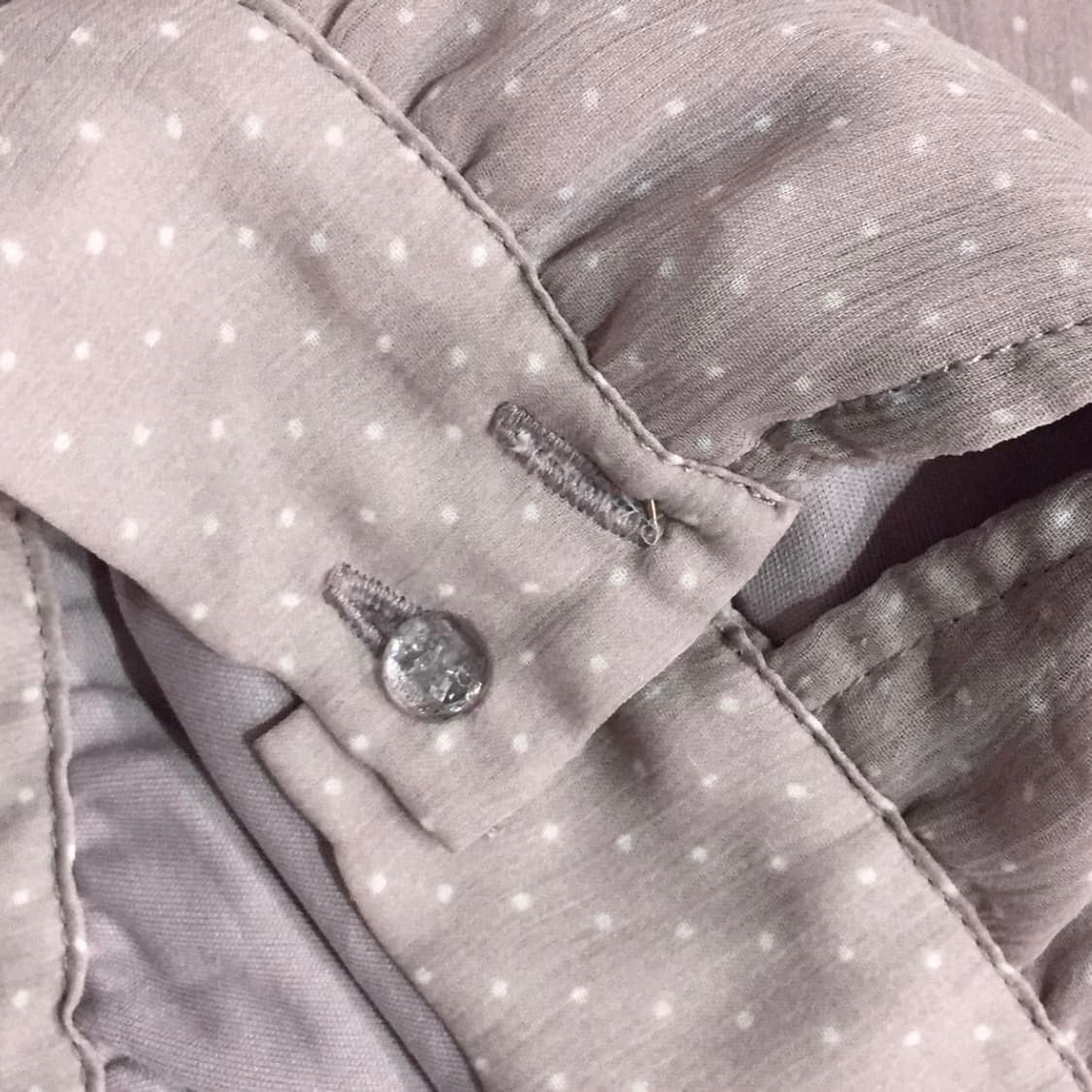 JPN Vintage 라벤더 쉬폰 도트 벌룬 블라우스 상품이미지2