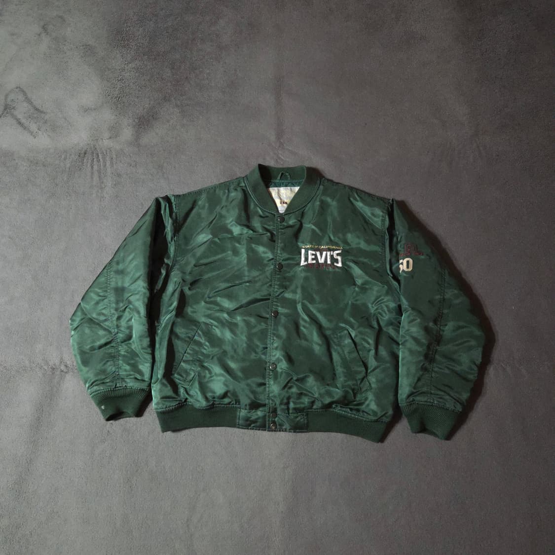 리바이스 90s 빅로고 바시티 자켓 XL 그린 상품이미지4