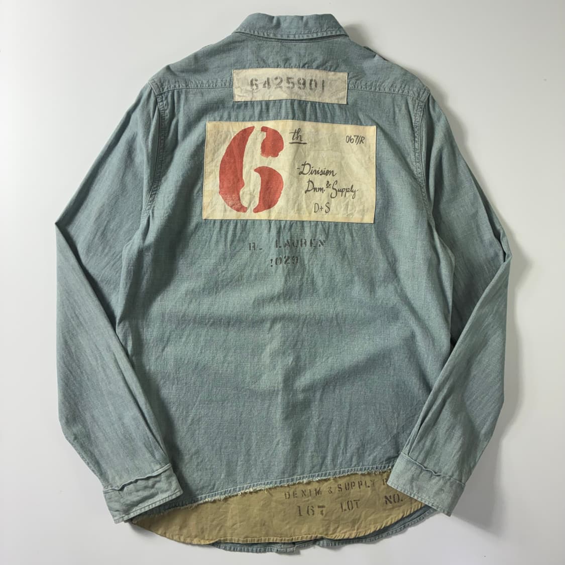 Polo  데님앤서플라이 랄프로렌 샴브레이 데님 워크 셔츠 상품이미지3