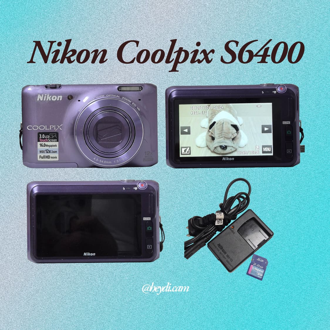 Nikon Coolpix S6400 니콘 쿨픽스S6400 퍼플 상품이미지2