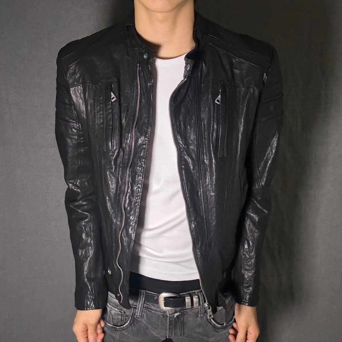 lamb skin leather jacket 상품이미지3
