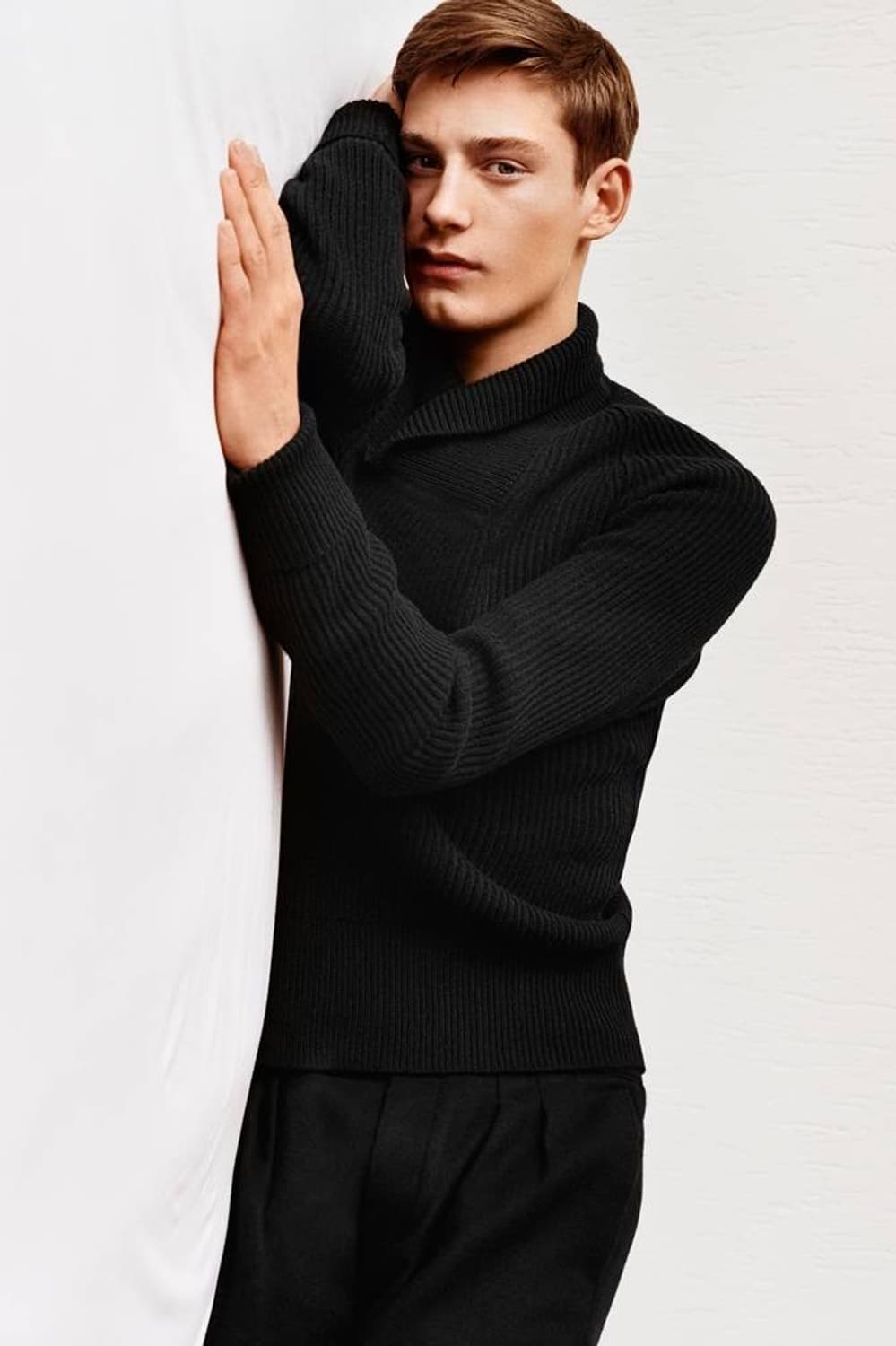 르메르 x 유니클로 16FW 숄 카라 스웨터 블랙 L 상품이미지5