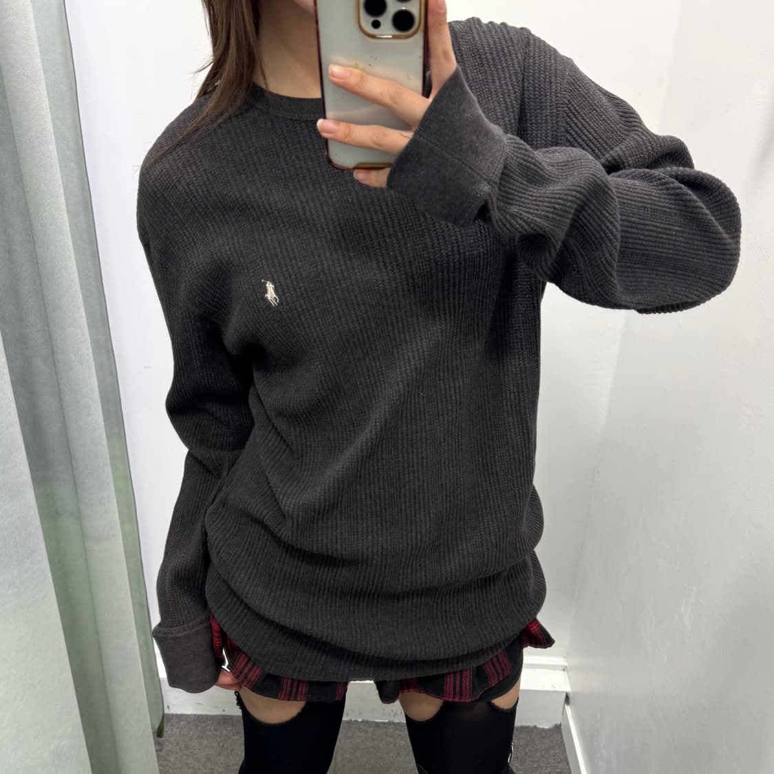 폴로 차콜 니트 상품이미지2