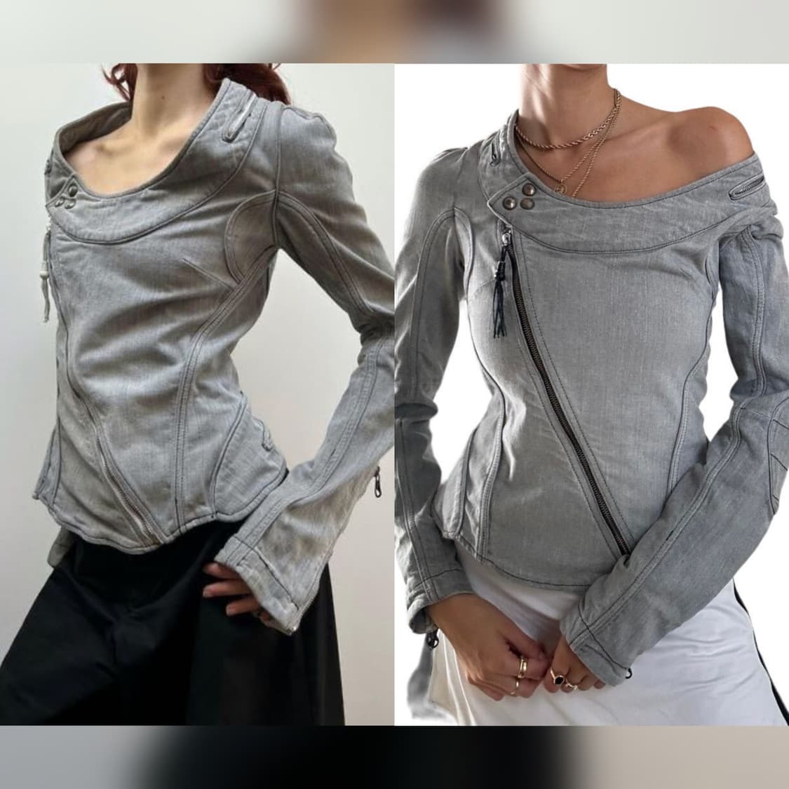 [M] 디젤 사선지퍼 데님자켓 이태리메이드 상품이미지2