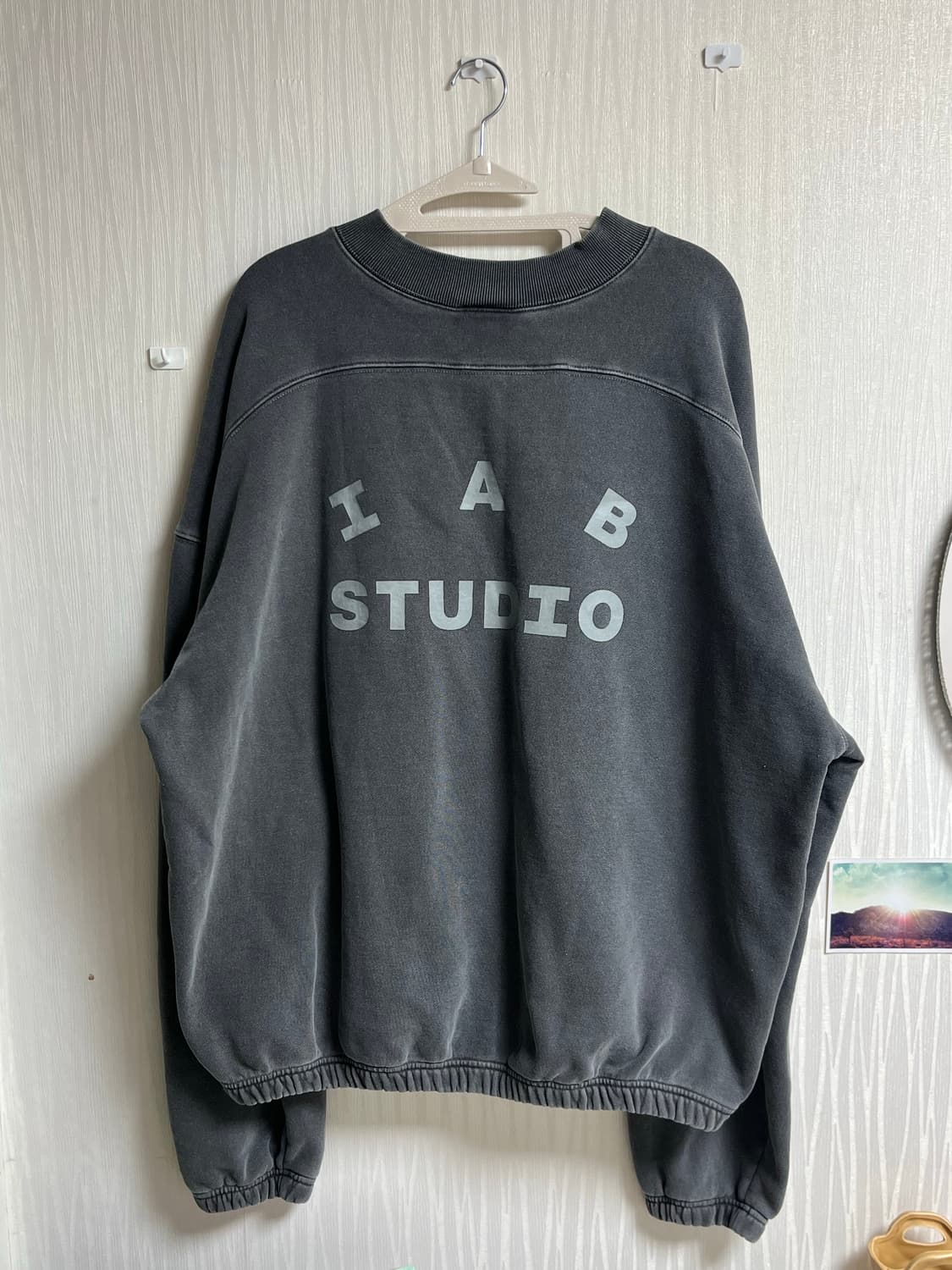 (셋업가격) 아이앱 스튜디오 차콜 맨투맨, 스웨트 팬츠 상품이미지2