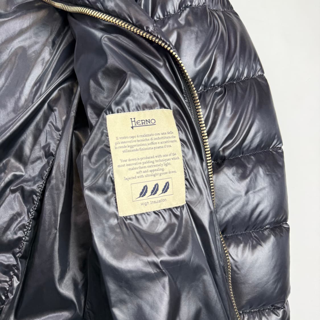에르노 블랙유광 폭스퍼 패딩 42 상품이미지4