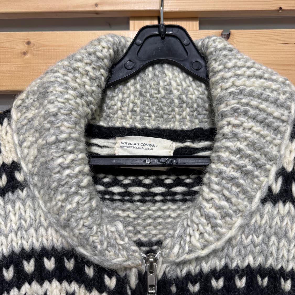 코위찬 니트집업 상품이미지3