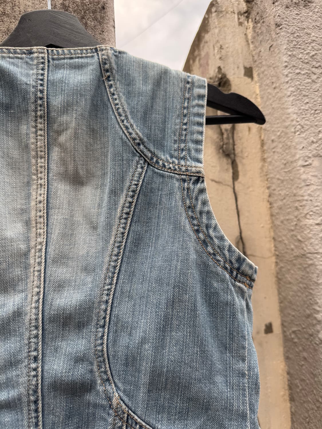 Punk stud denim vest 상품이미지4