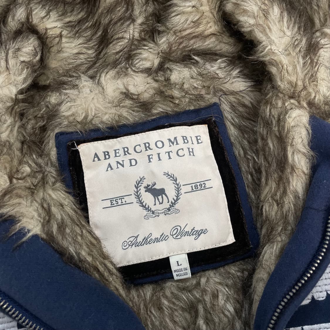 아베크롬비 울프죠 후드집업 네이비 상품이미지4