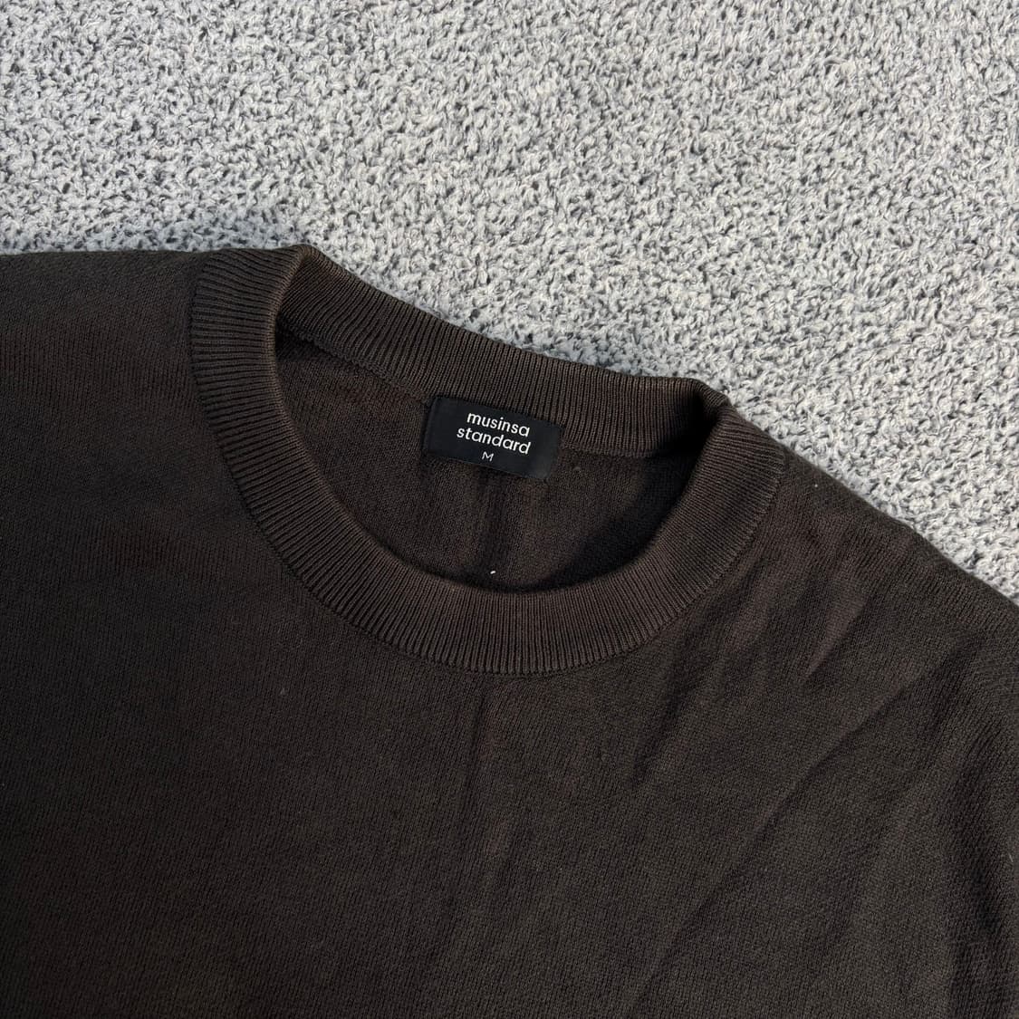 M 무신사스탠다드 크루넥 니트 긴팔티 0303J 상품이미지2