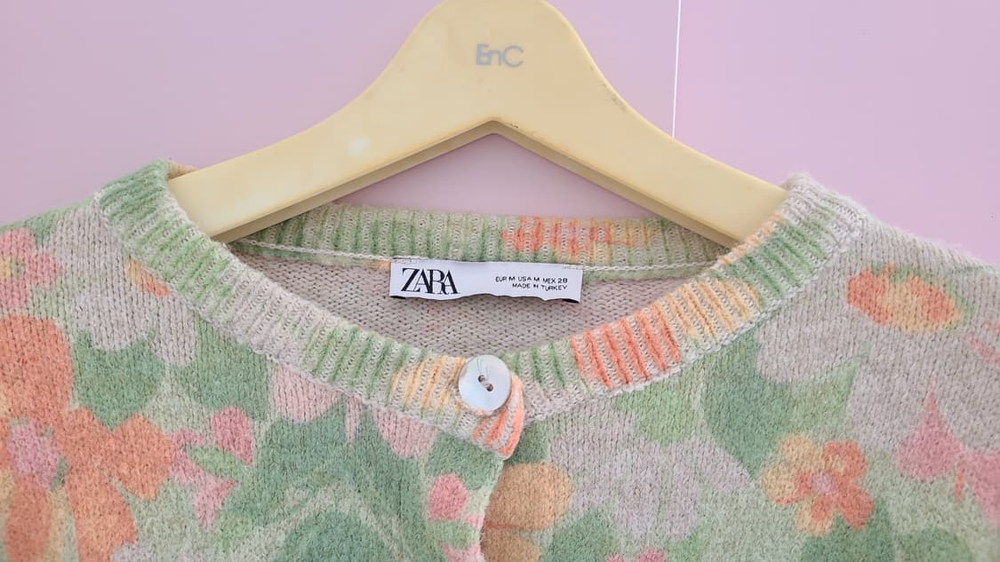 자라(ZARA)빈티지 무드 플라워 니트 가디건 상품이미지3