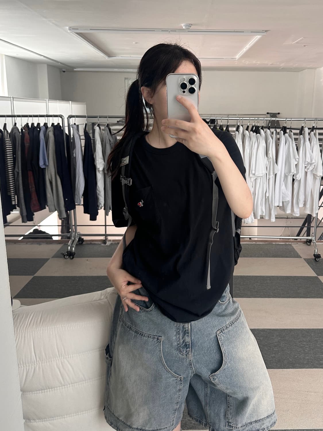 메종키츠네 트리컬러 폭스 포켓 반팔 티셔츠 상품이미지10
