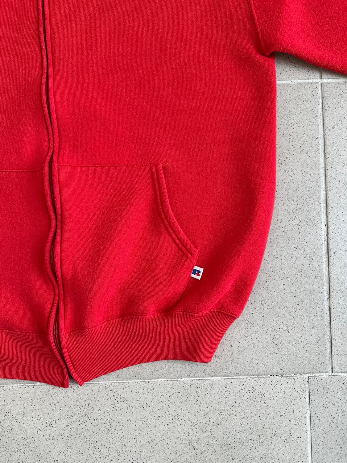 90s 빈티지 러셀 후드집업 레드 XL USA 상품이미지3