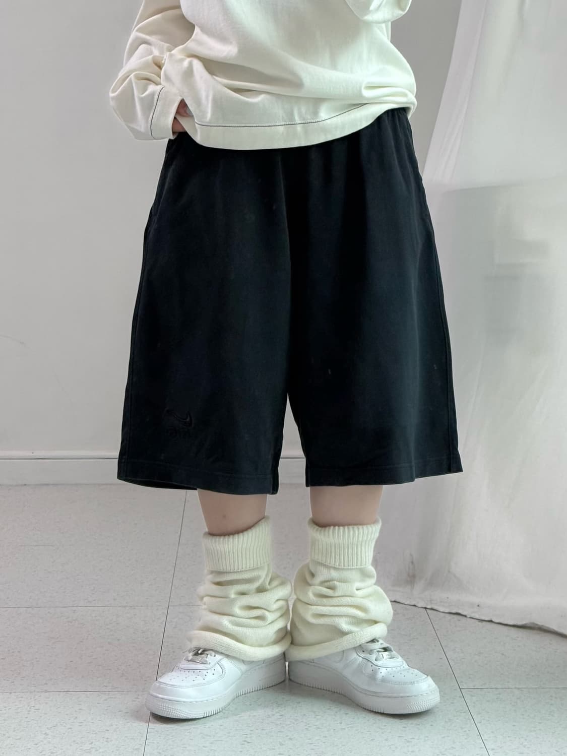 나이키 블랙 코튼 버뮤다 상품이미지1