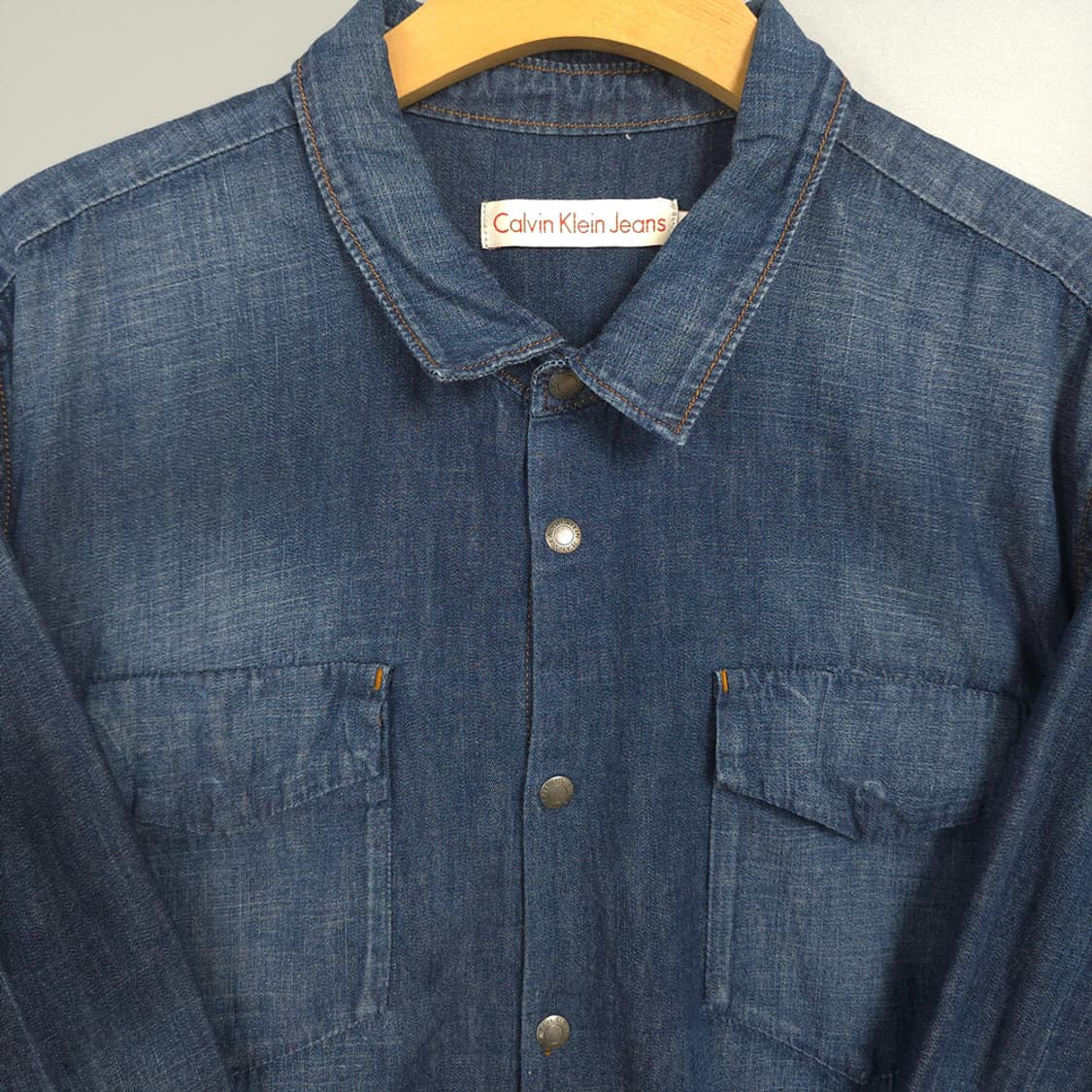 남성용 캘빈클라인 진 Calvin Klein Jeans 데님 셔츠 XL 상품이미지3