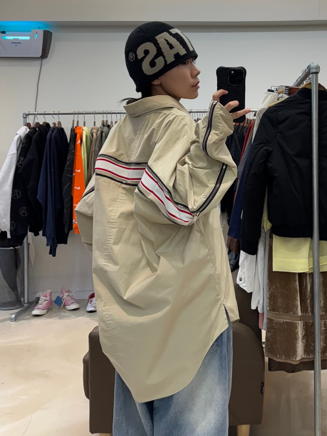 시스템 옴므 베이지 오버핏 셔츠 상품이미지6