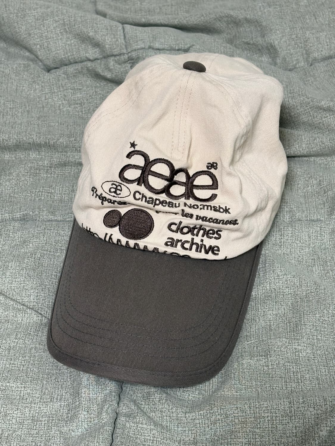 WEB LOGO 5PANNEL CAP [CHARCOAL/MOCA] 상품이미지1