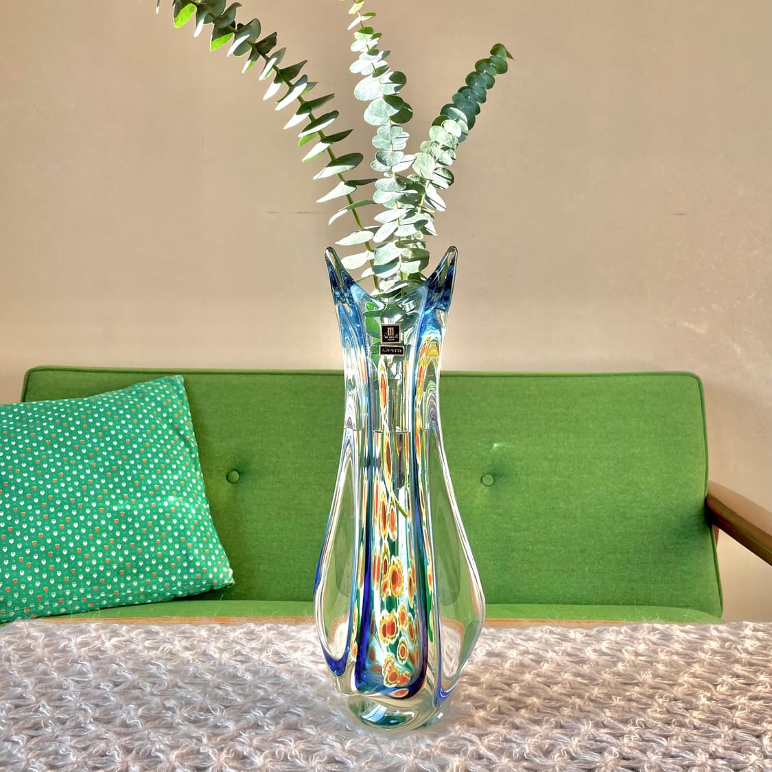 [빈티지 화병] 70‘s 빈티지 밀레피오리 유리 화병 상품이미지1