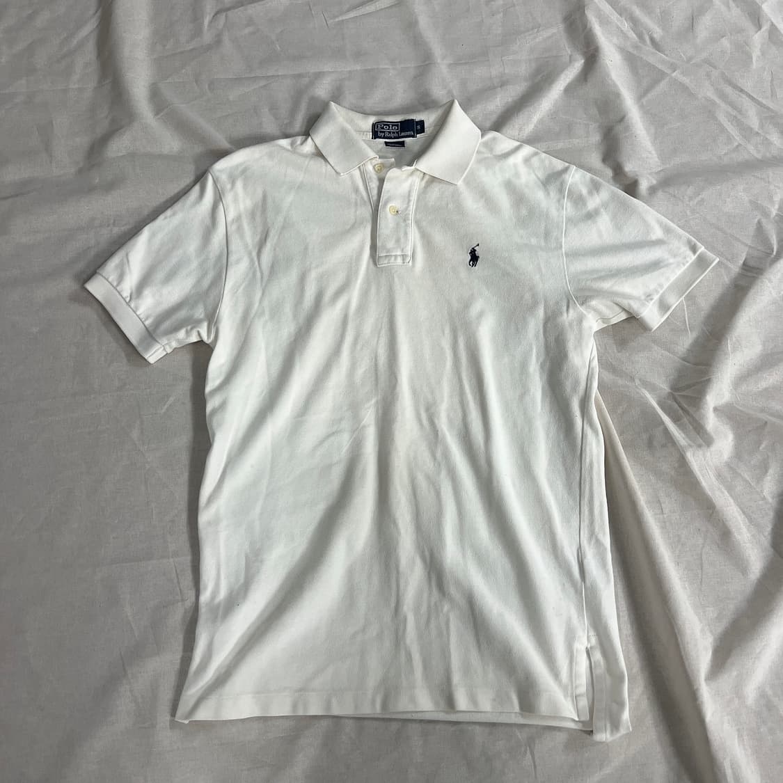 폴로 랄프로렌 반팔 카라티 화이트 S 정품 상품이미지3