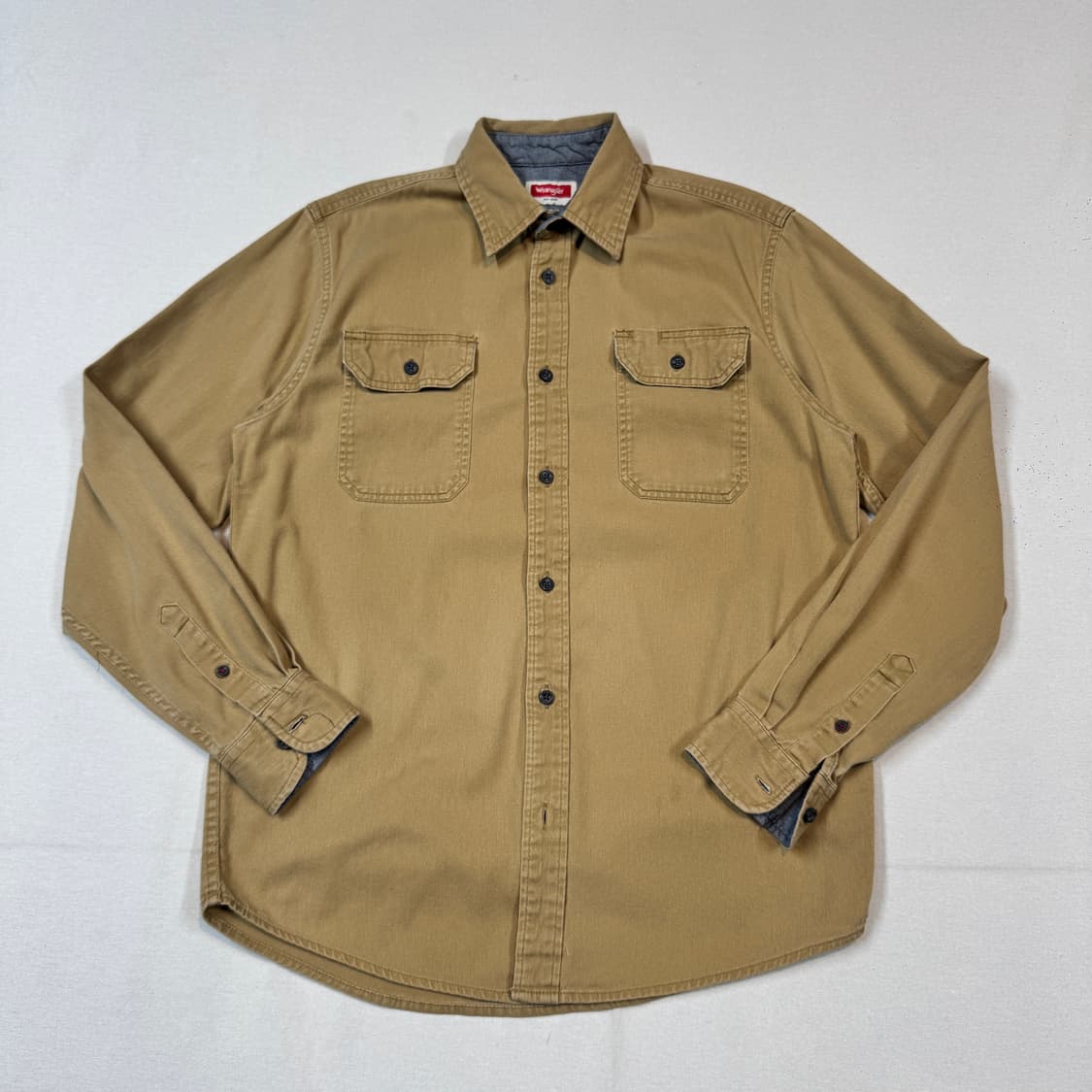 S) Wrangler 랭글러 투포켓 워크웨어 코튼 셔츠 브라운 W1 상품이미지1