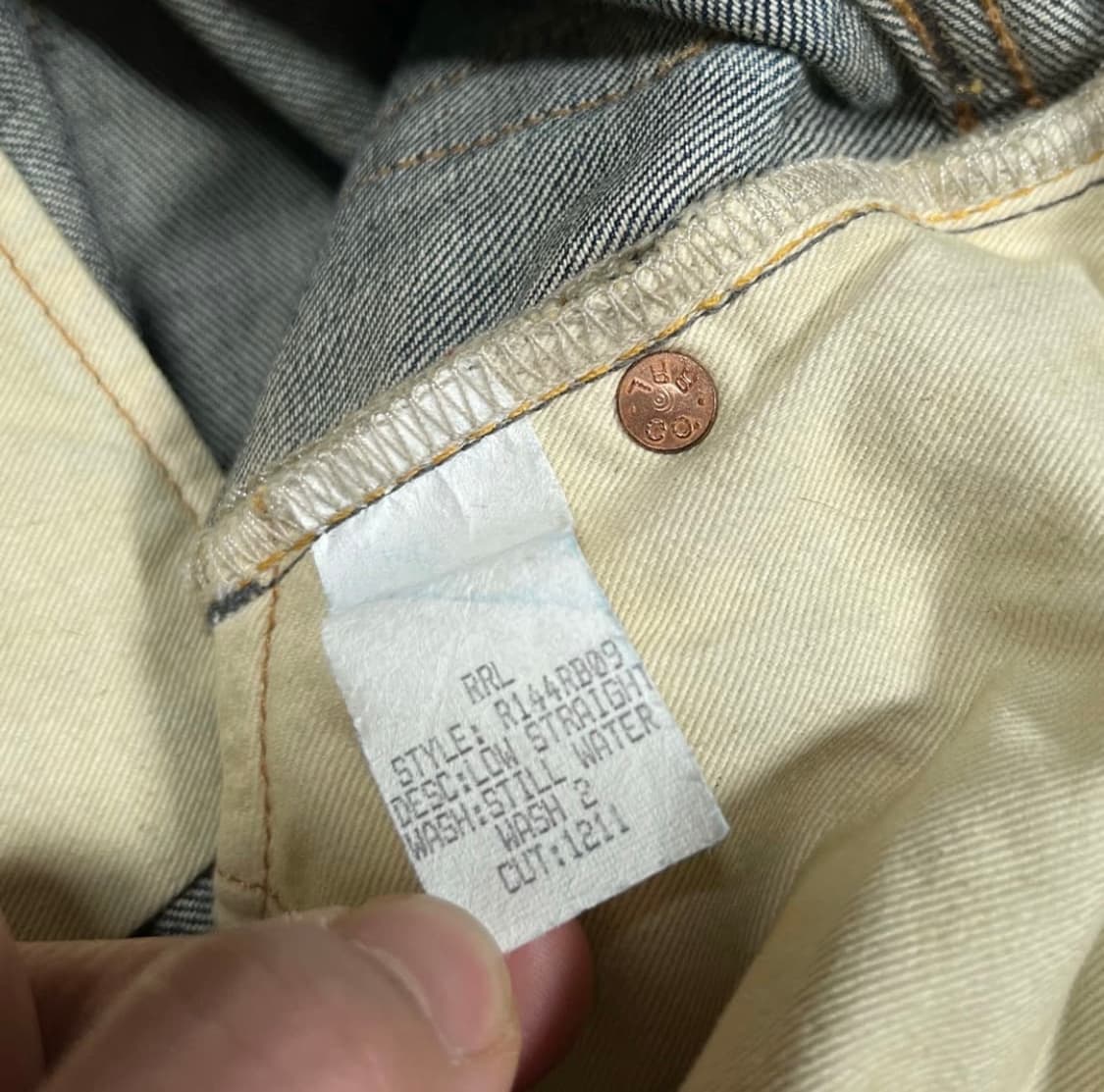 RRL 더블알엘 로우 스트레이트 Stillwater 셀비지 데님팬츠 상품이미지9