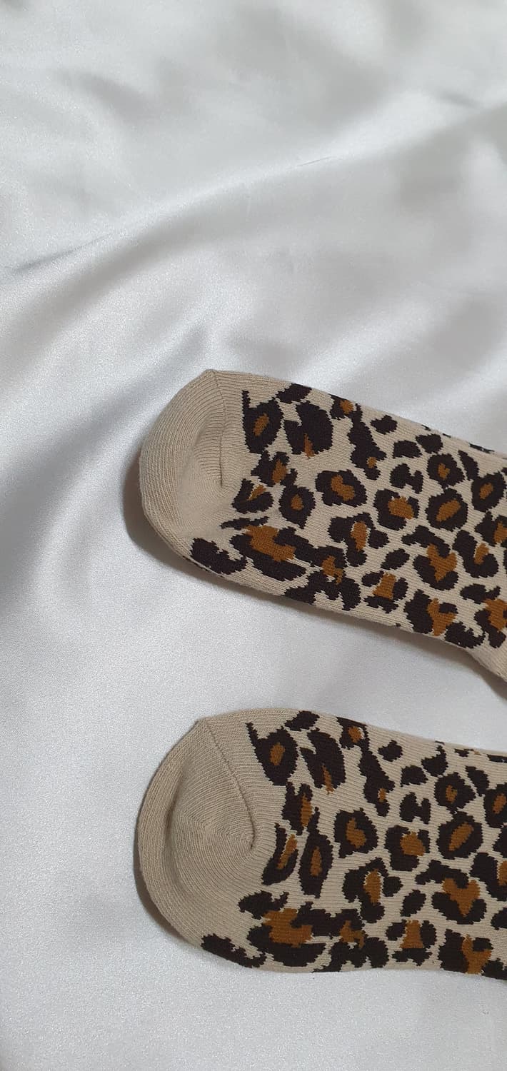 호피 레오파드 브라운 블랙 뉴발란스 양말 상품이미지2