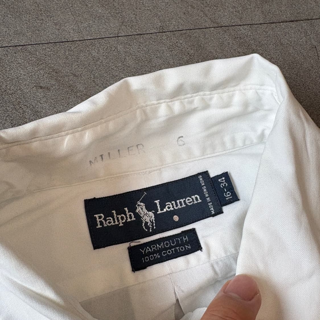 폴로 정품 화이트 멀티 포니 로고 포플린 셔츠 상품이미지5
