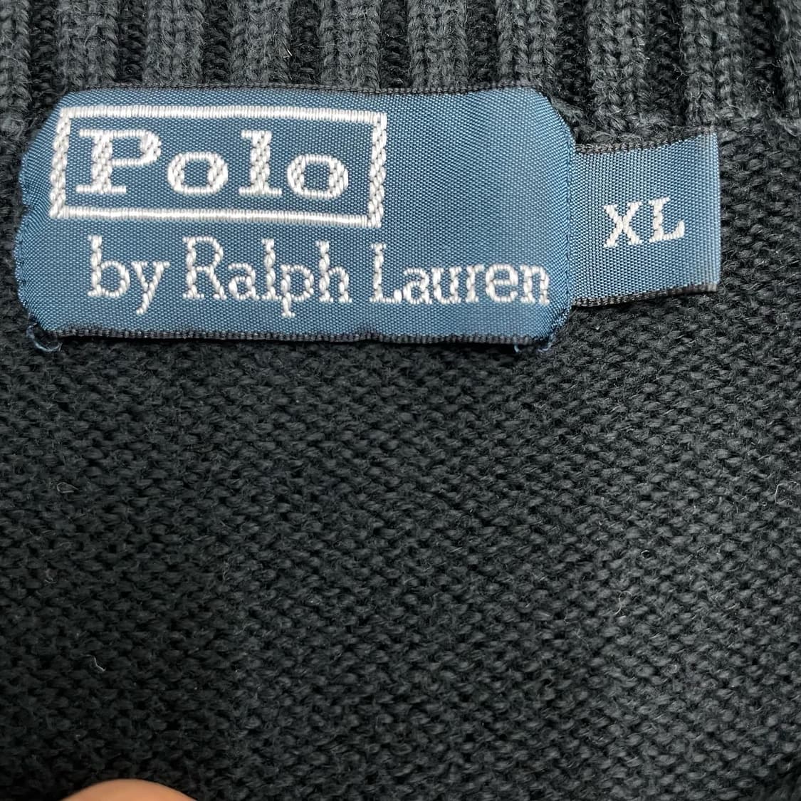 Polo  폴로 랄프로렌 자수로고  블랙 코튼 라운드  상품이미지3