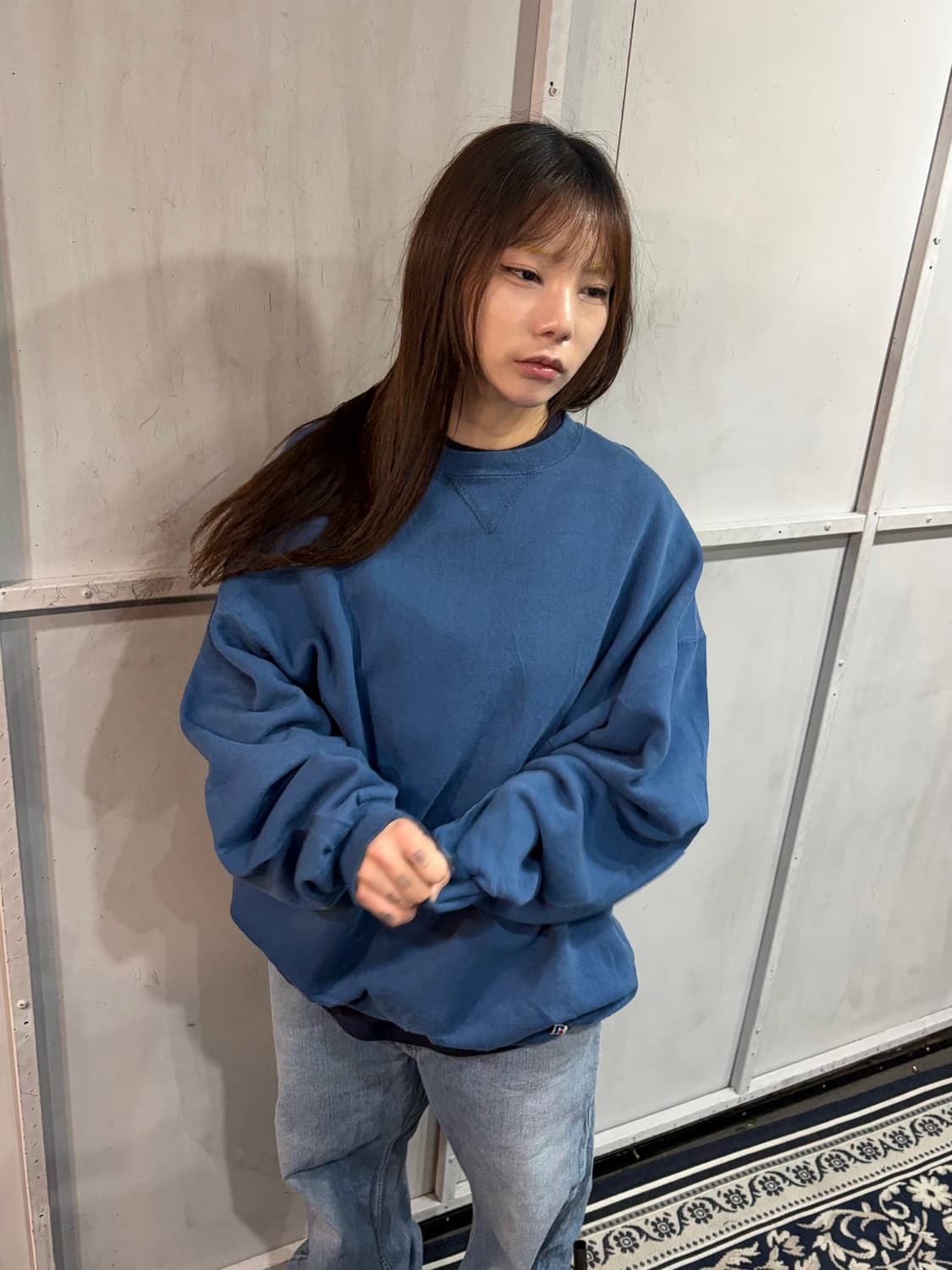 90s RUSSELL blue sweat-shirt 상품이미지3