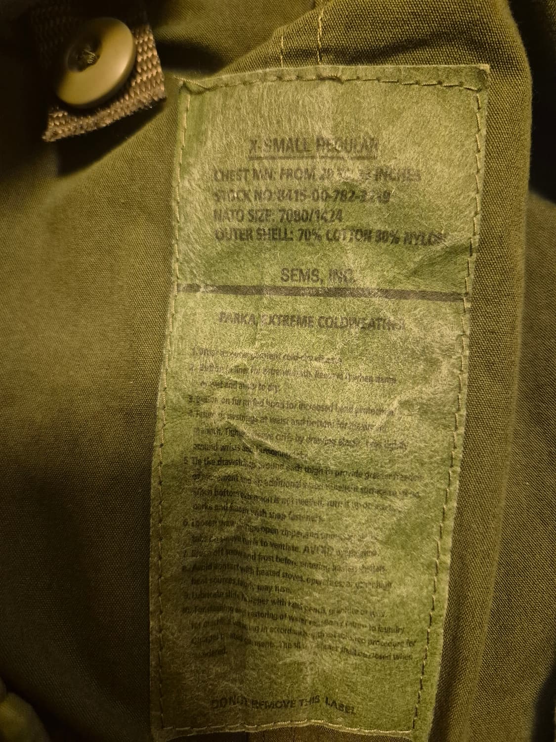 밀텍 m65 개파카 xs 상품이미지4