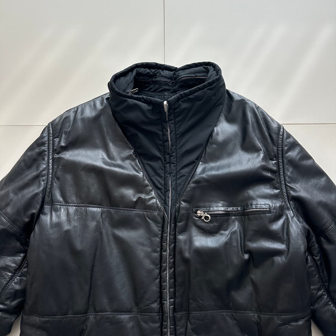 00년대 페라가모 48 리버서블 나파 레더 패딩 코트 ITALY MADE 상품이미지2