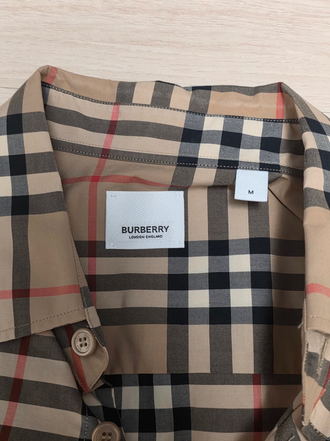 버버리 포플린 체크 셔츠 M(새상품) 상품이미지2