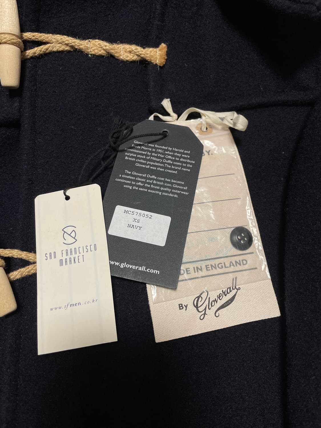 글로버올 몬티 더플코트 네이비 팝니다 상품이미지2