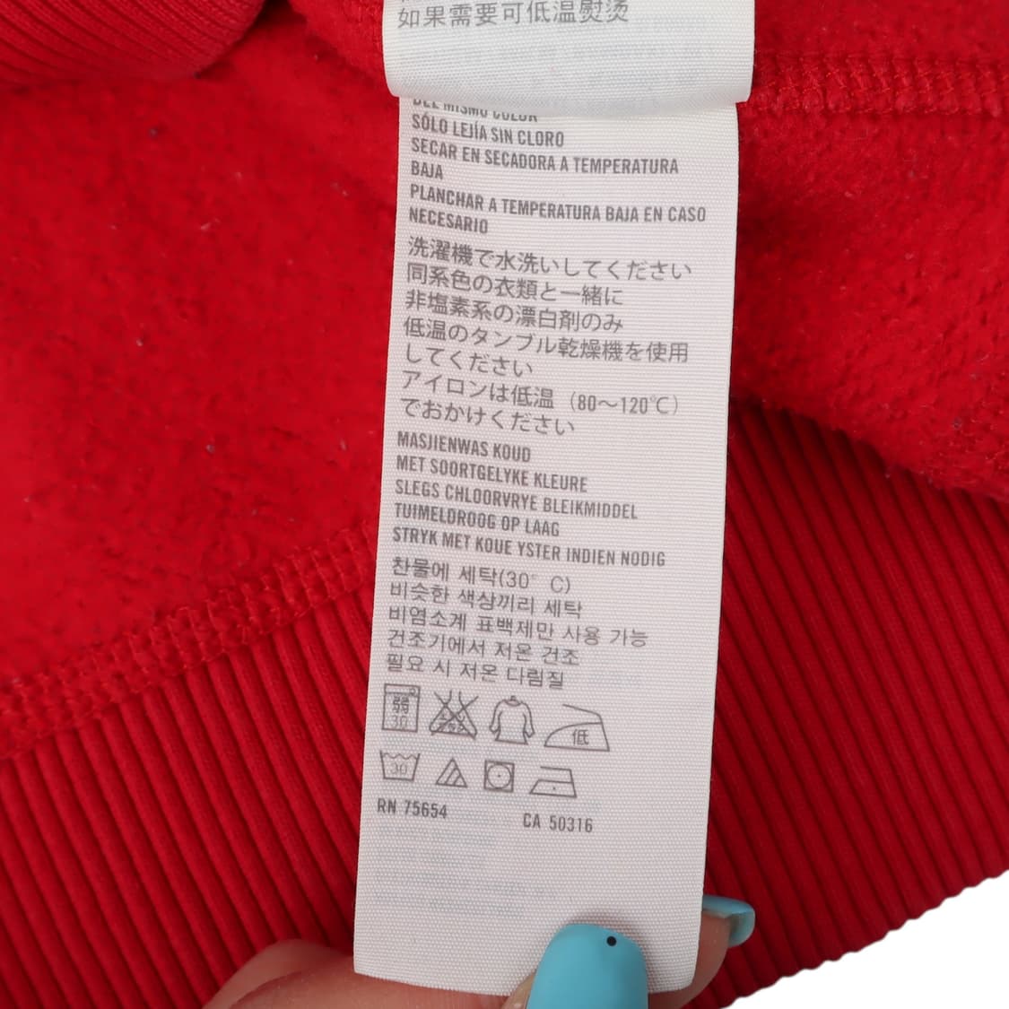 아베크롬비 레드 엠브로이드 헤비 후드집업 상품이미지10