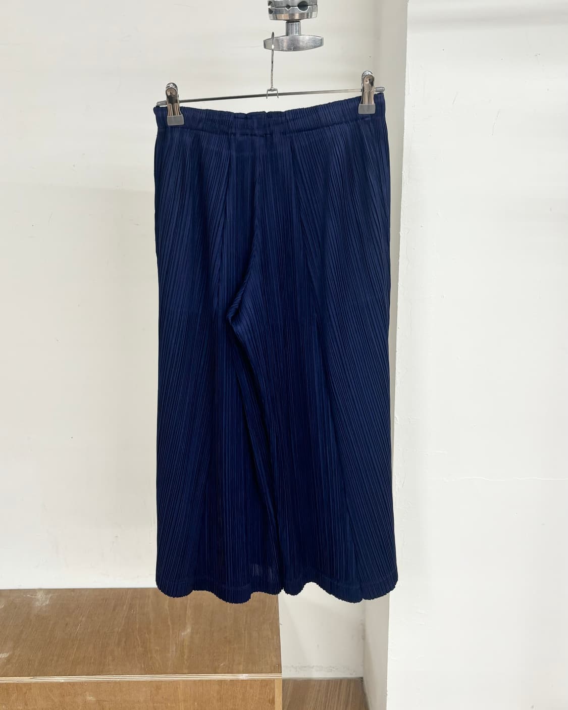 플리츠 플리즈 네이비 블루 플리츠 밴딩 팬츠 상품이미지4